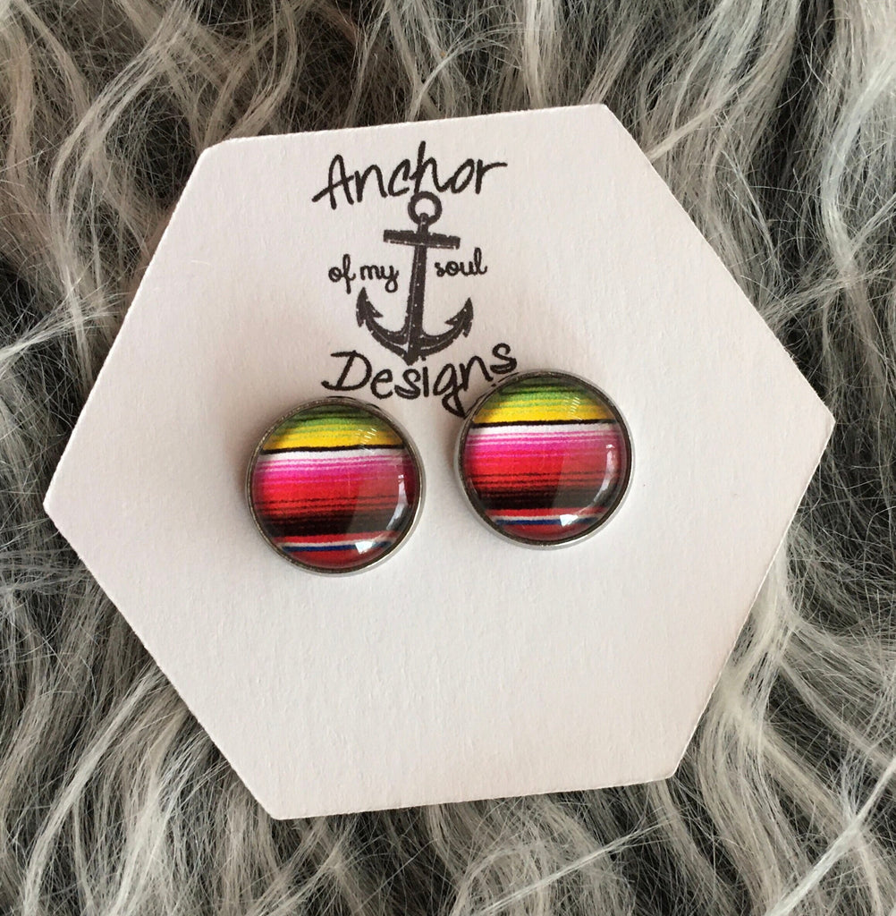 Serape Earring Stud Set