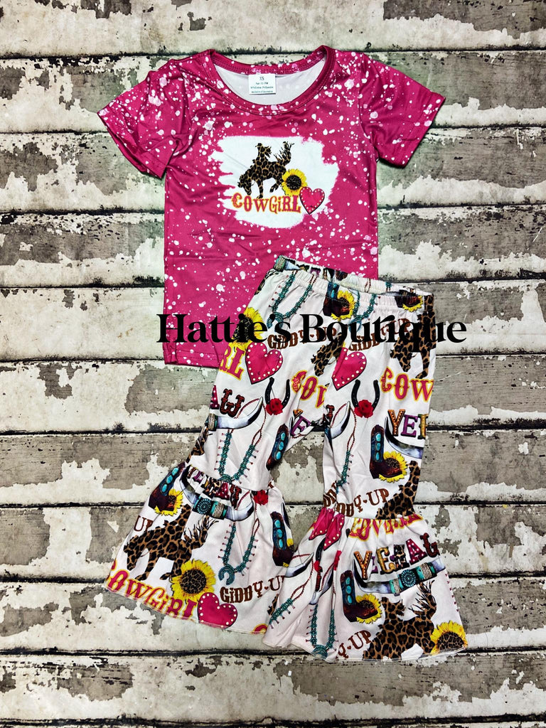 Pink Cowgirl Bell Set