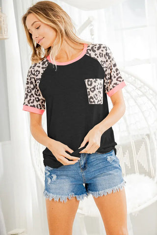 Solid And Animal Top With Front Pocket