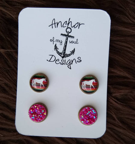 Serape Horse Earring Duo