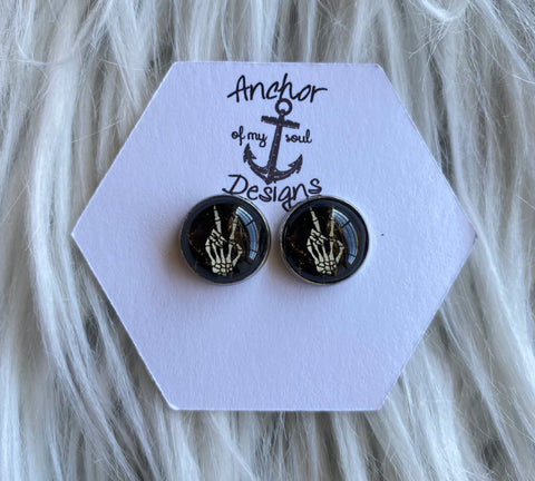 Skeleton Hand,Spooky Season Earring Stud